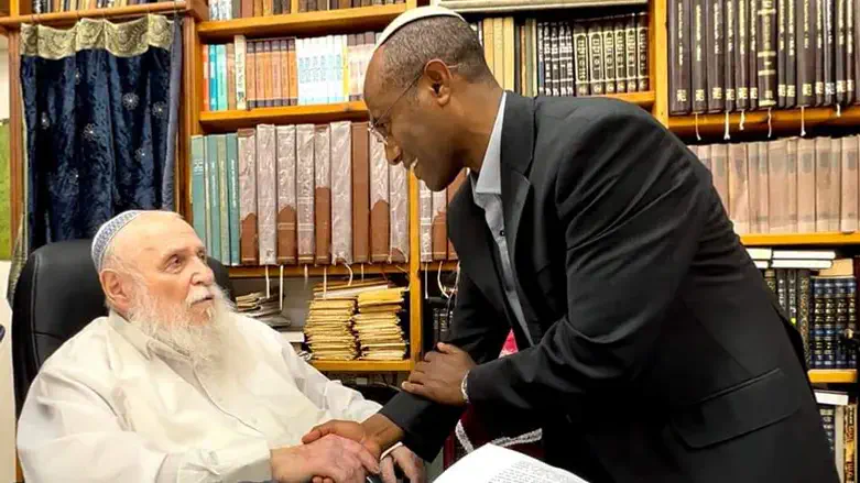 ח"כ משה סולומון עם הרב דרוקמן זצ"ל