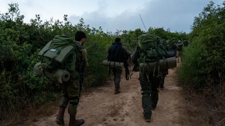 The soldiers during the exercise