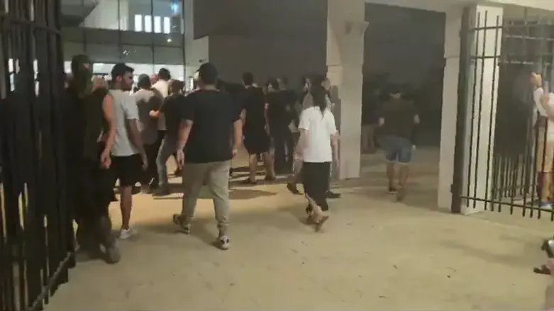 During the riot