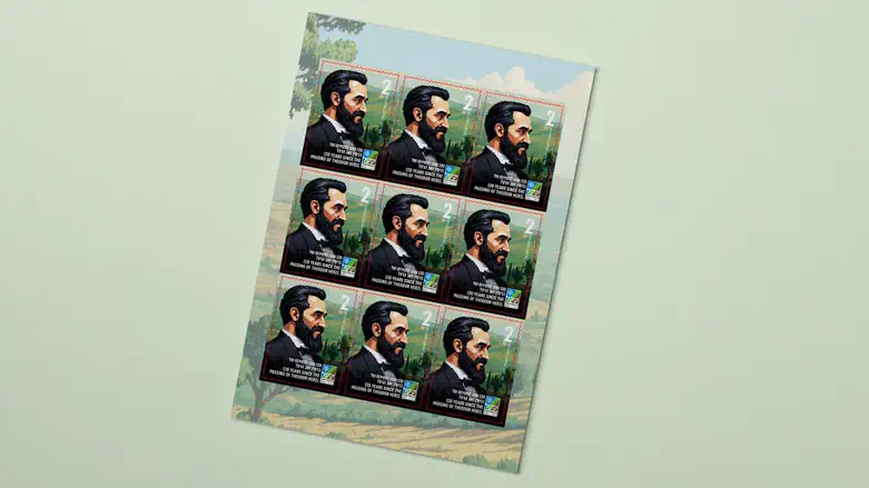 Israeli Stamp portraying Theodore Herzl