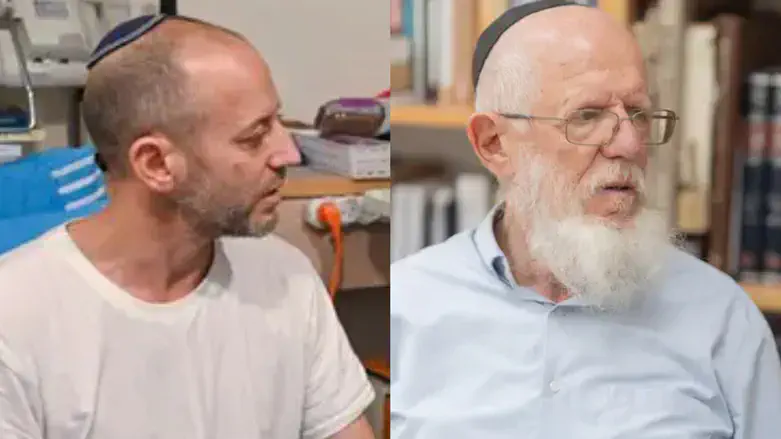 הרב יעקב מדן ובנו אלישע