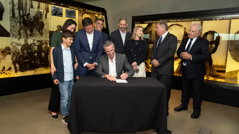 Gavin Newsom signs a bill promoting restitution of art & property stolen during Holocaust.