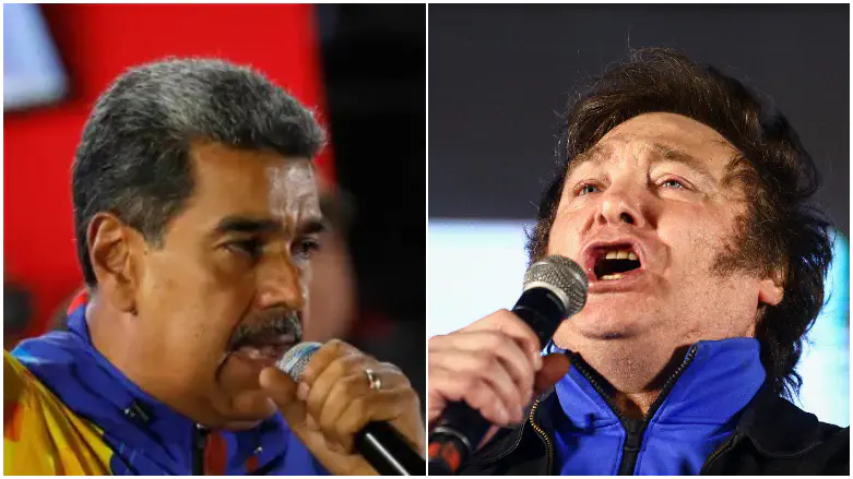 נשיא ארגנטינה מיליי  ונשיא ונצואלה מדורו