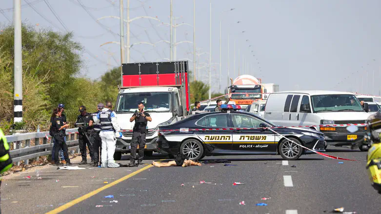 Scene of the attack near Yavne