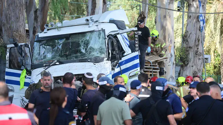 Scene of the attack in Glilot