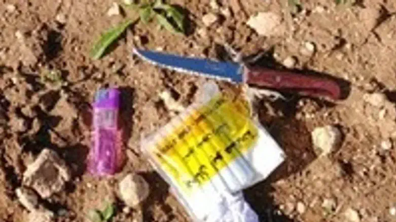 The knife Jalal carried to the attack