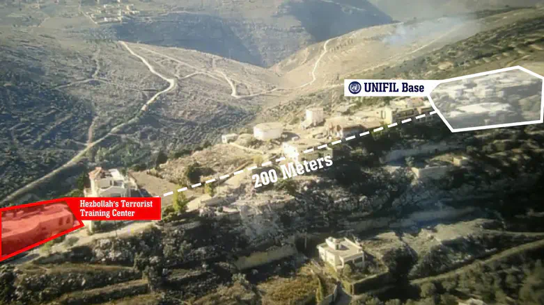 Map of the base near a UNIFIL base