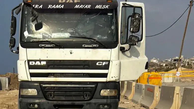 המשאית שבה נתפסה התחמושת
