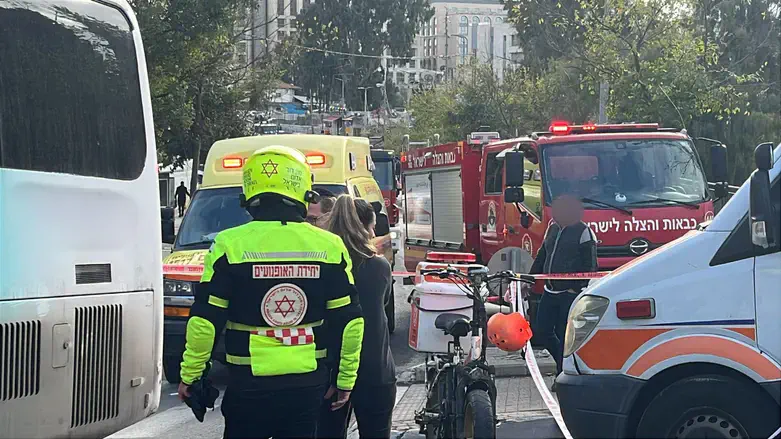 זירת התאונה בירושלים