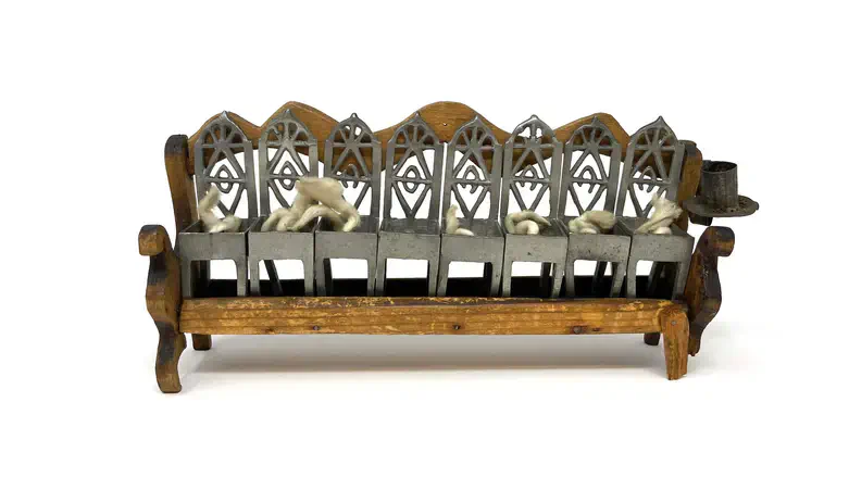 A Hanukkah lamp donated to YIVO for t