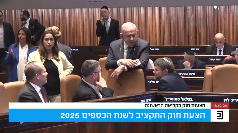 ההכרזה על אישור התקציב בקריאה ראשונה