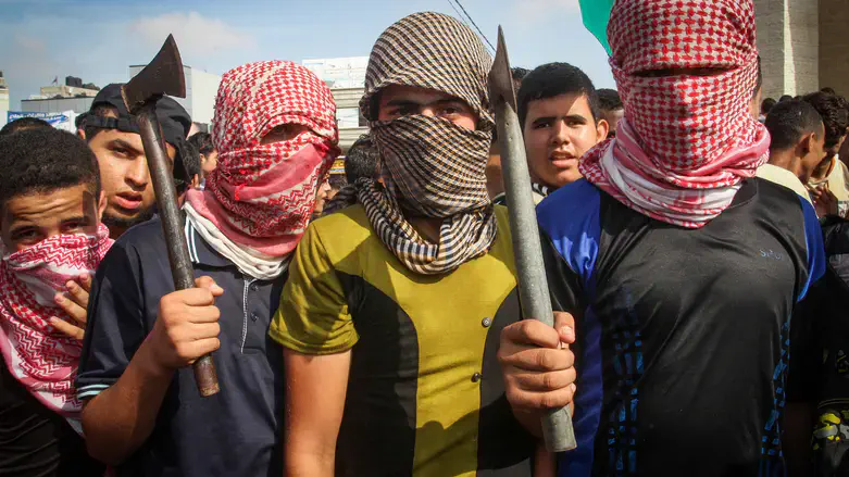 Gazans celebrate attacks