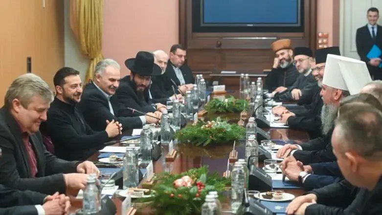 זלנסקי במפגש עם מנהיגי הדתות