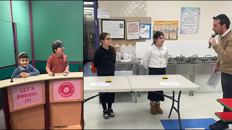 Students at Schechter Queens/Queens Hebrew Academy participate in school activities.