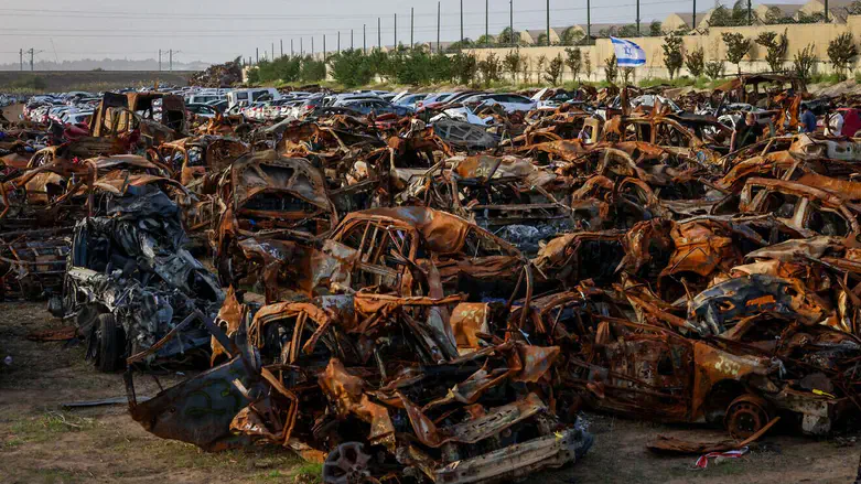 Cars destroyed on October 7, 2023