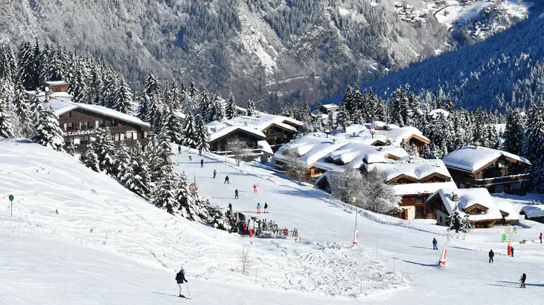 Ski resort in French Alps