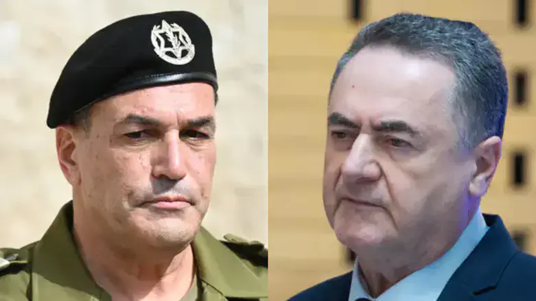 Defense Minister Katz, right, and Chief of Staff Zamir, left