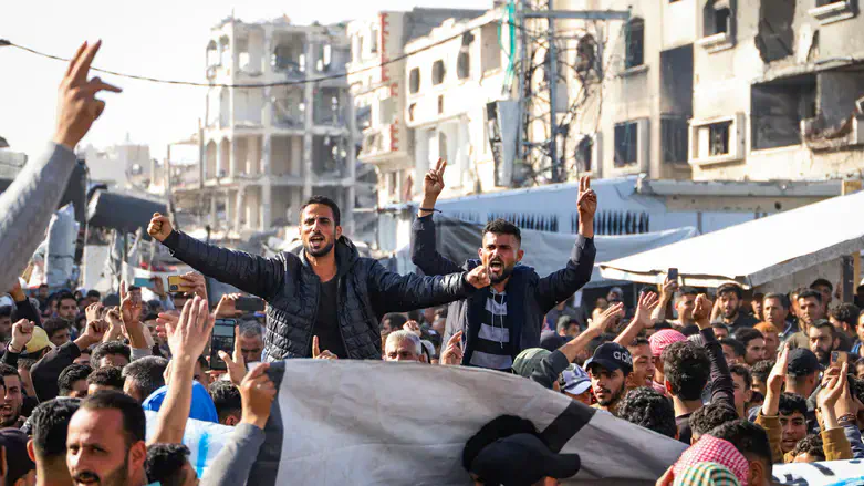 Gazans protesting Hamas