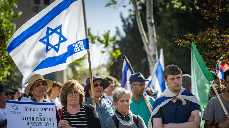 הפגנה בדרישה לגיוס חרדים, השבוע בירושלים