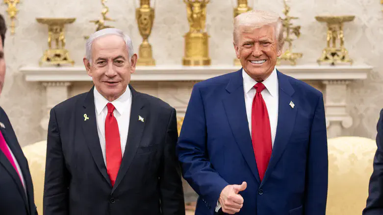 הנשיא טראמפ וראש הממשלה נתניהו בבית הלבן