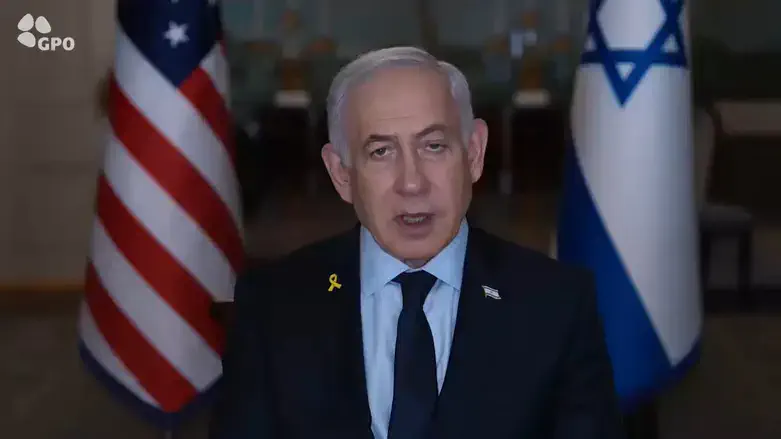 Netanyahu before take-off from US