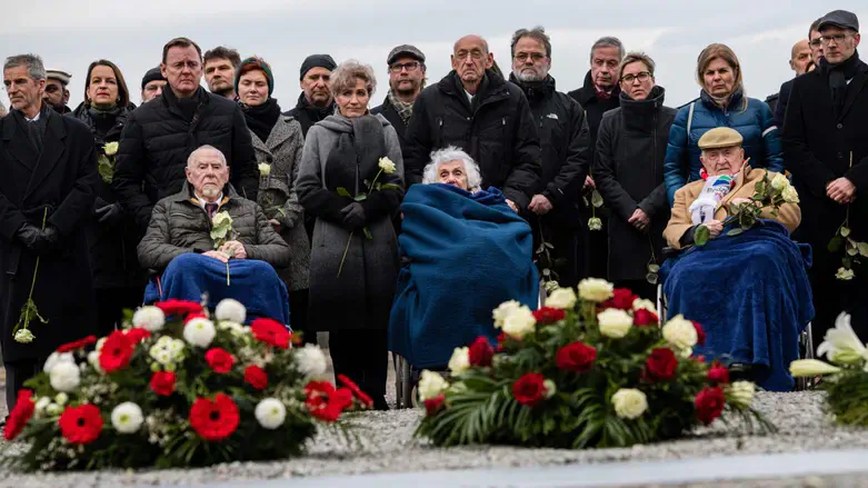 Holocaust survivors (L-R) Guent