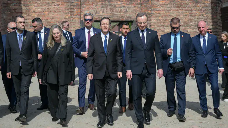 President Isaac Herzog at Auschwitz