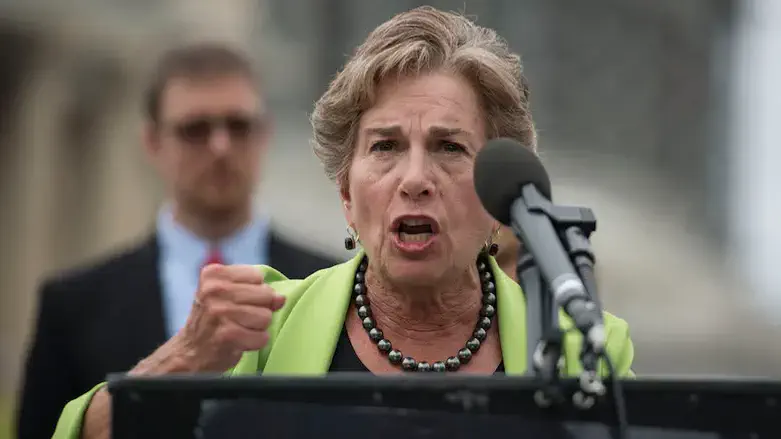 Rep. Jan Schakowsky joins members of MoveOn.org and members of Congress at an event, 2016