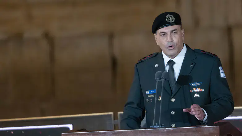Eyal Zamir at the memorial ceremony