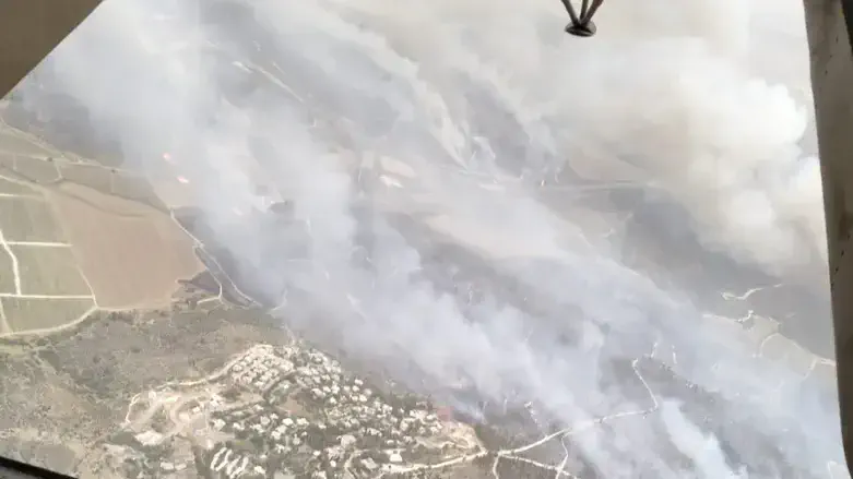 Fires in Jerusalem hills