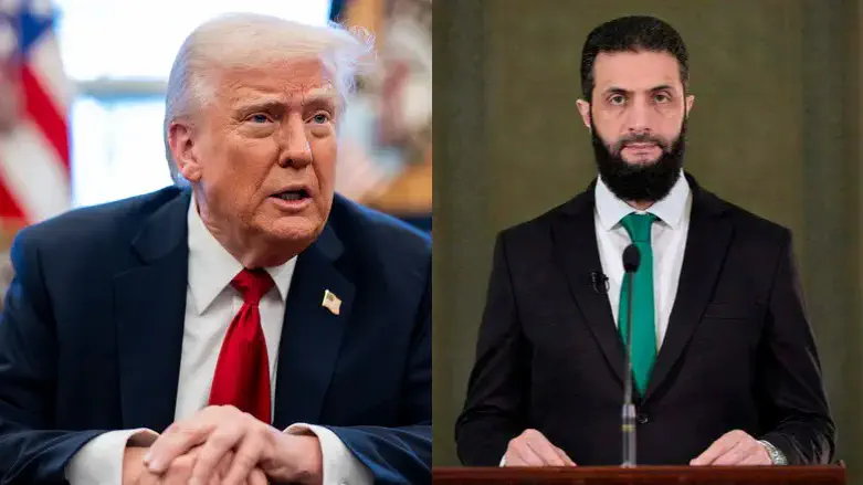 Donald Trump and Syrian President Ahmed al-Sharaa