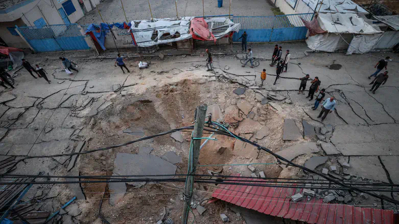 Место атаки в Хан-Юнисе