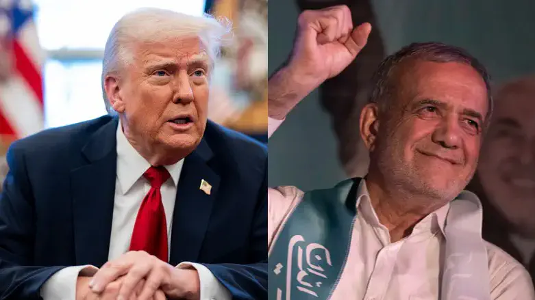 Donald Trump and Masoud Pezeshkian