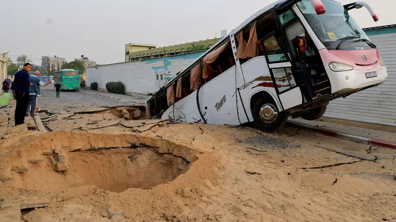 Scene of strike targeting Mohammed Sinwar