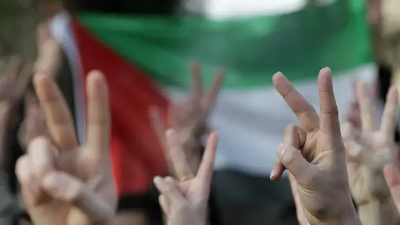 Pro-Hamas supporters at Hebrew U., 2025