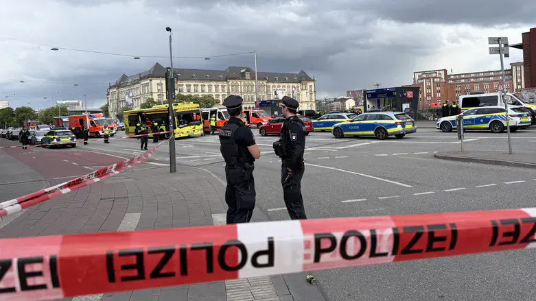 Scene of knife attack in Hamburg