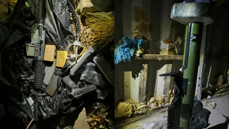 The missile and weapons discovered