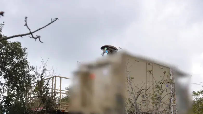 מערכת הלייזר בפעולה