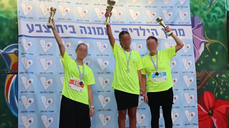Winners of the top 3 places in the 5 km race