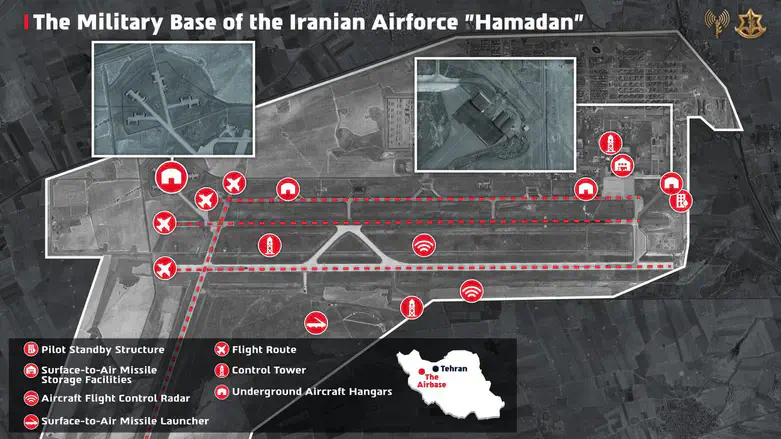 Hamadan military base in Iran