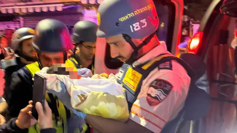 Four-day-old baby evacuated from building