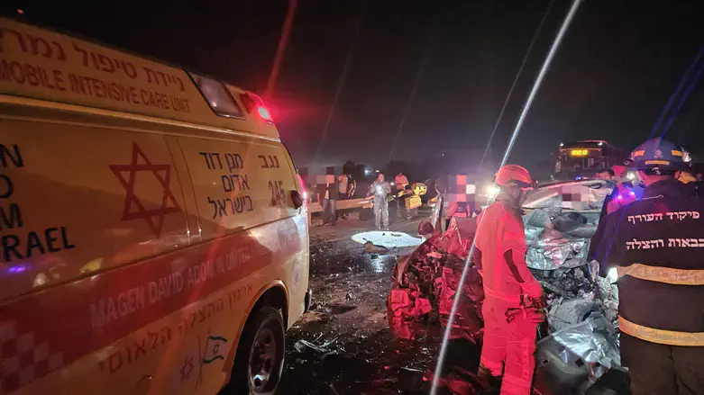 זירת התאונה סמוך לרהט