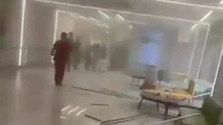 Damage at Soroka Hospital