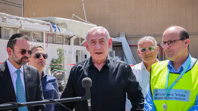 Prime Minister Benjamin Netanyahu at Soroka Medical Center