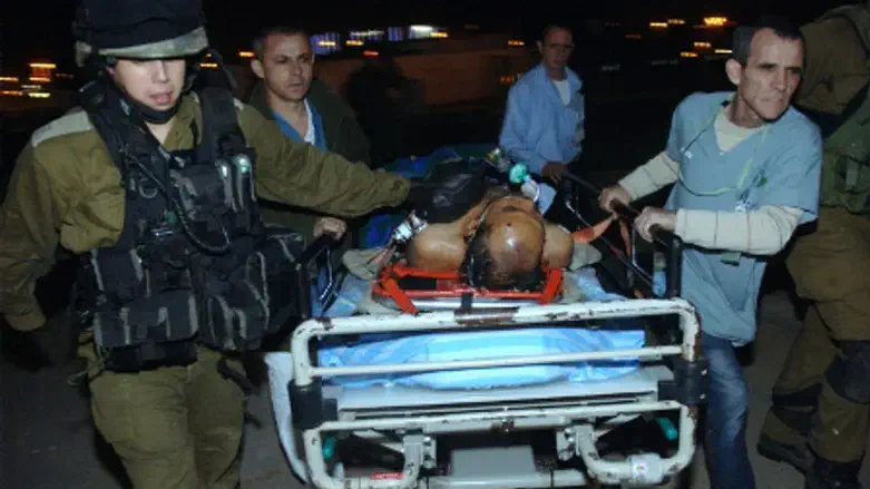 Rocket victim at Soroka Hospital