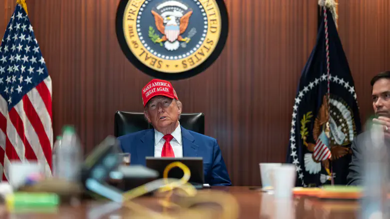 Trump during the strike on Iran