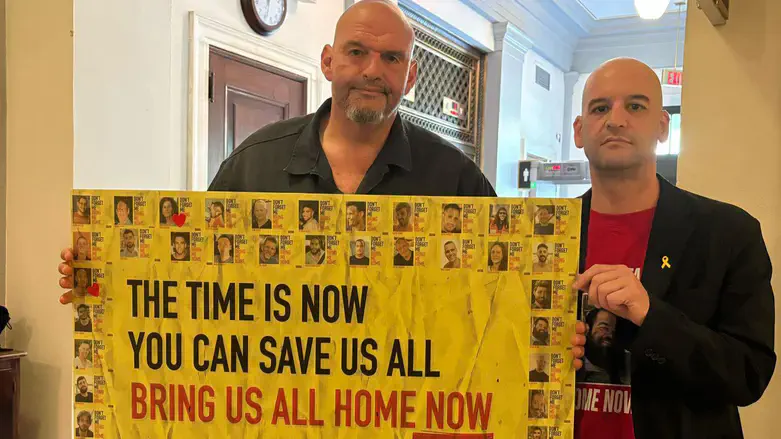Captivity survivor Iair Horn with Senator John Fetterman