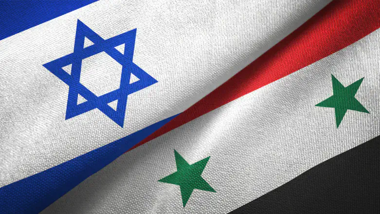 syria israel flags