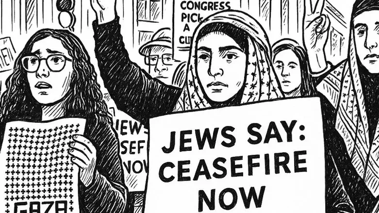 Keffiyeh wearing young Jews