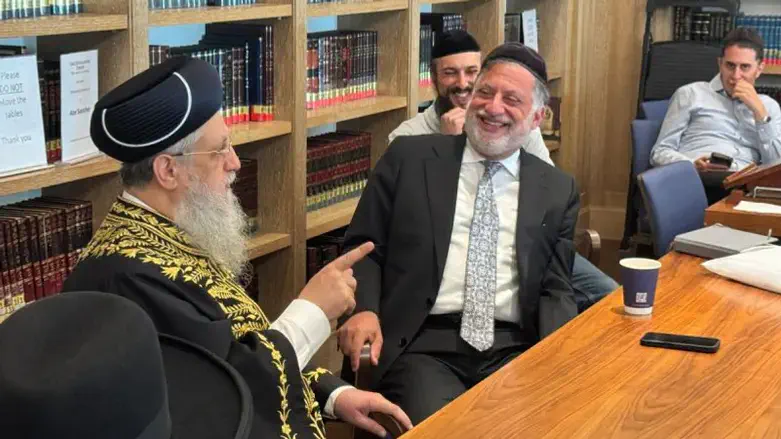 הרב יוסף בביקורו בניו יורק
